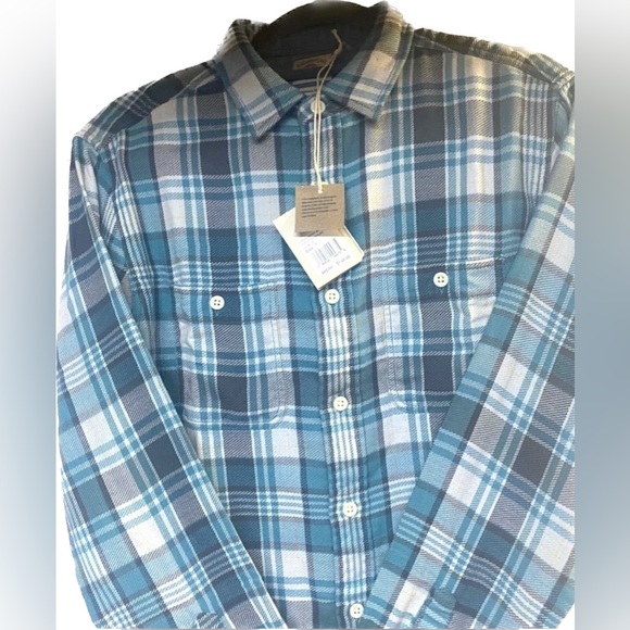 Faherty Brand Road Trip Stretch Shirt OCP-OCEANA PLAID Size Small EUC NWT - Picture 3 of 11